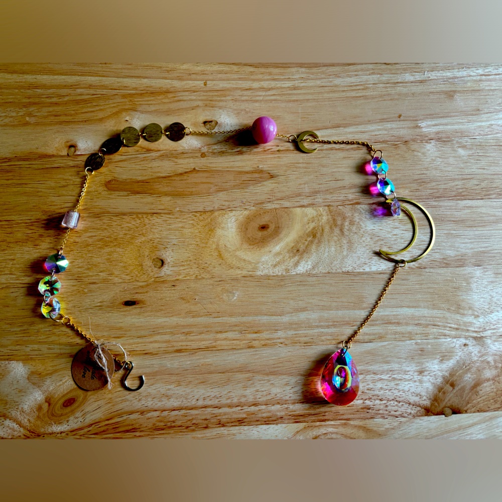 Handmade Pink Velvet Suncatcher